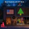 Grid Screen Hanging Smart LED Curtain Lights with Leather Line Decoration for Christmas and Dual Control Features