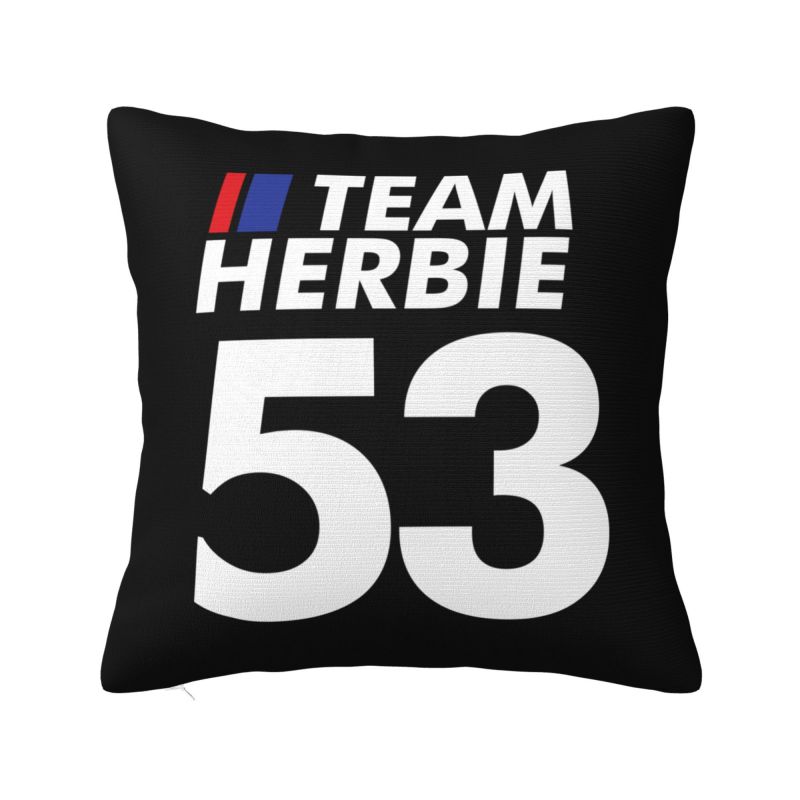 Herbie 53 Classic Racing Car Logo Cushion Cover Soft Polyester Throw Pillow Case For Sofa Car Seat Decoration Bedding Pillowcase