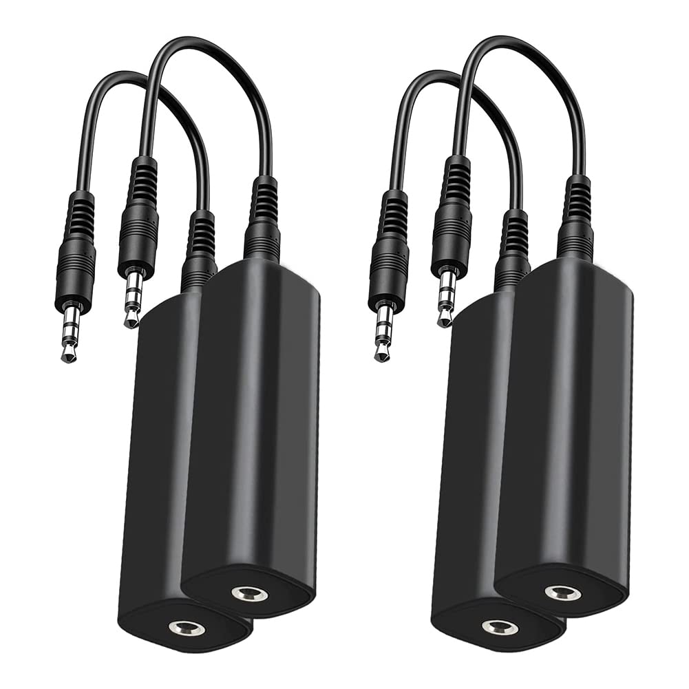 

Gkikirty Ground Loop Isolator Noise Filter for Car Audio/Home Stereo, 4pcs Ground Loop Noise Isolator with 3.5Mm Audio Cable 4 pieces чорний