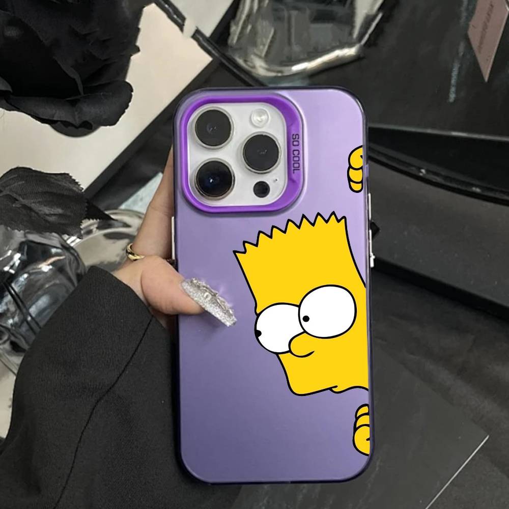 Anime T-The S-Simpsons-s Phone Case For IPhone 16 17 15 14 12 13 Pro Max white Color Shockproof Cover