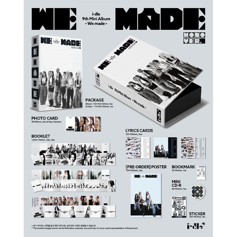 [Vorbestellung] i-dle 9. Mini-Album [We Made] Mono-Version. (Online-Vorteil)