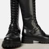 Quality Women's Knee High Boots Black Genuine Leather Winter Shoes Block Heels Lace-up Riding Boot Footwear Shoes Ladies Brand