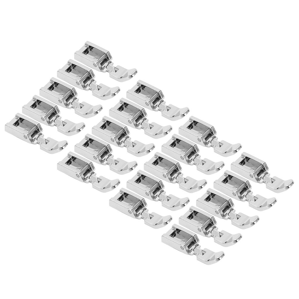 20pcs Zipper Foot High Hardness Antirust Multifunction Stainless Steel Sewing Presser Foot for Household