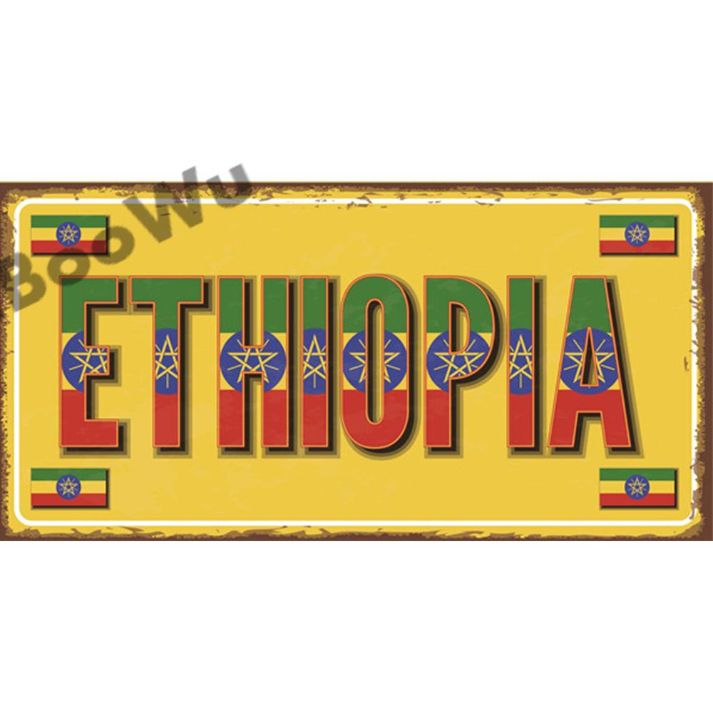 African Countries Name & Flag Plate Poster Vintage Home Decor Retro Metal Tin Signs Pub Car Garage Wall Art Decoration