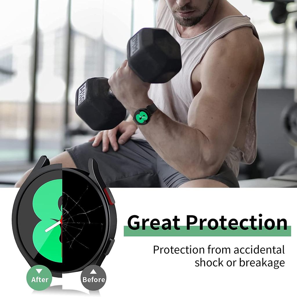 Case for Samsung Galaxy Watch 4/5/5Pro/6 40mm 44mm 45mm Matte Cover Protective Hollow Bumper Shell for Watch 6 Classic 43MM 47MM