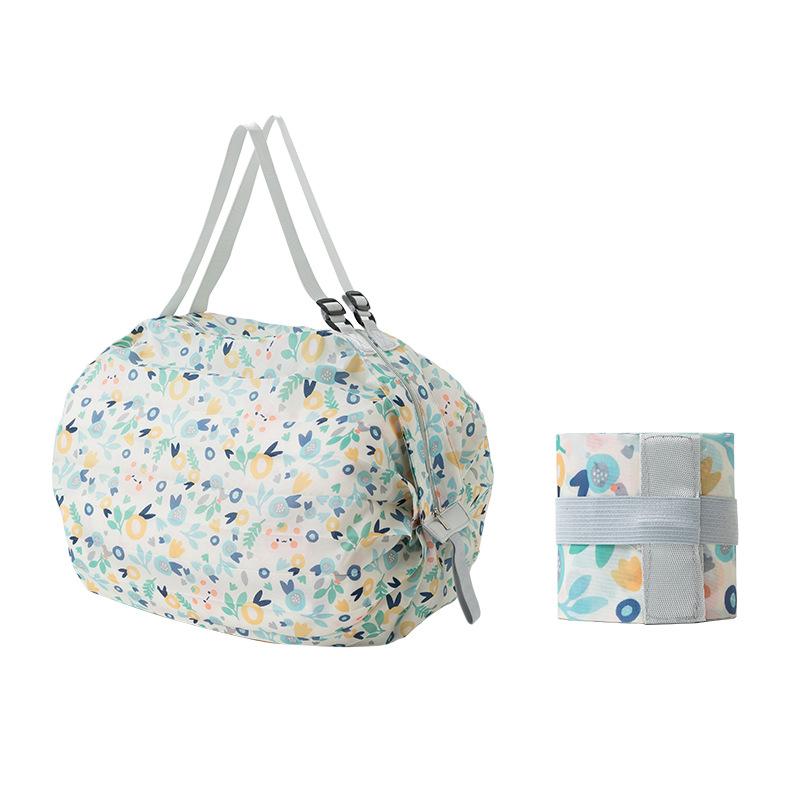 Folding Shopping Bag Portable Ultralight Environmental Protection Bag  Supermarket Large-capacity Waterproof Grocery Bag Handheld Cloth Bag