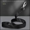 Badge Holder Trifold with Lanyard Leather Card Holders and Clear ID Window for Office Staffs Student Teacher Couriers Formal Classic Black