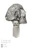Bedlington Terrier,Rothbury Terrier, Rodbery Terrier- brooch with a clip, holder for a start number, silver-plated dog show pin from the Art-Dog brand