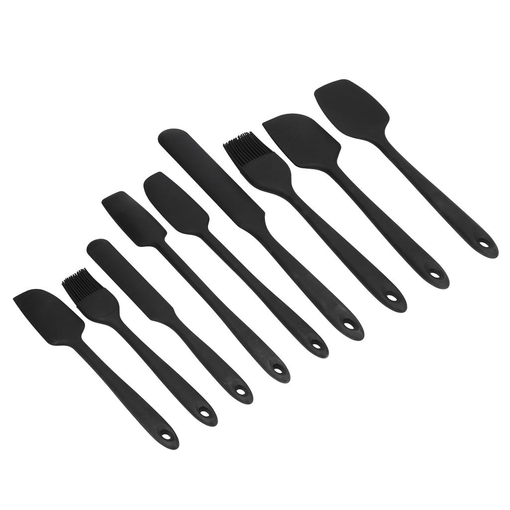 9Pcs Mini Spatula Set Flexible Hand Held Jam Cake Cream Cooking Brush for Kitchen Restaurants