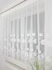 Ready-made curtain made of a 400x145 cm marquisette with 3D embroidery on a gathering tape