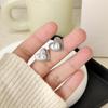 High-End French Minimalist Pearl Heart Stud Earrings