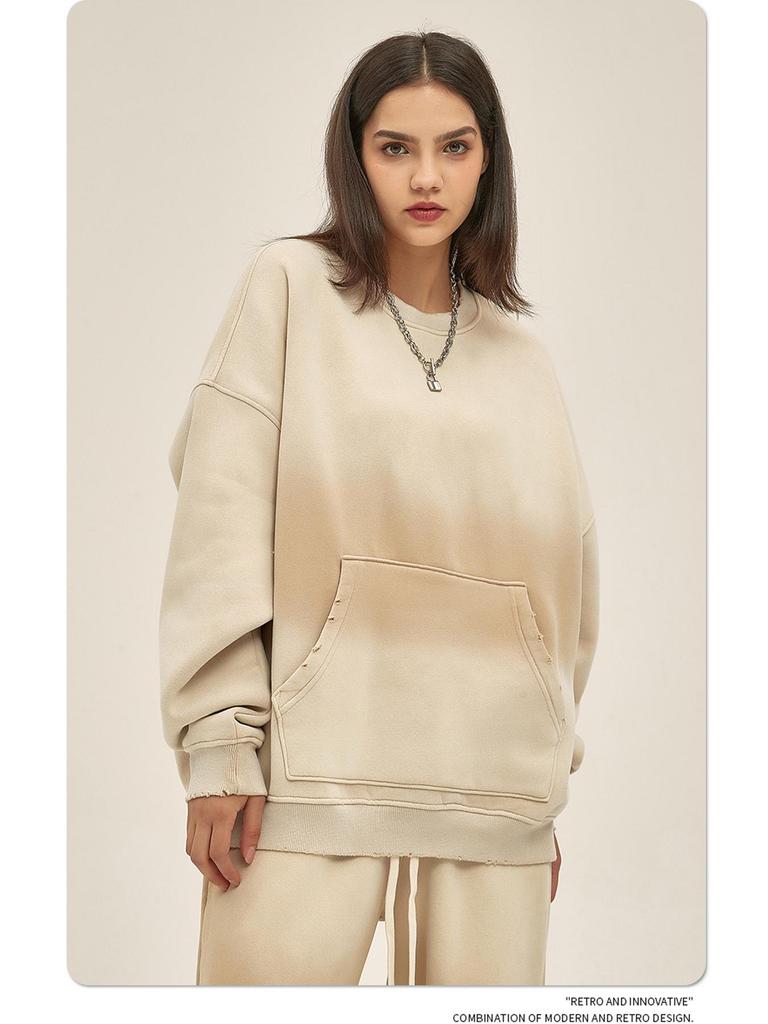 ARTIE Men's 2023 Fall/Winter Spray-Dyed Washed Sweater & Pants Set