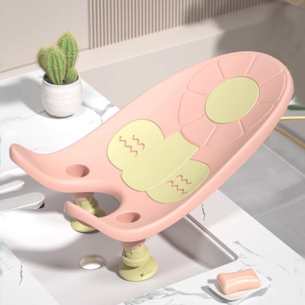 

Нескользящая подставка для мытья бедер младенца, регулируемая поддерживающая ванночка, сиденье для купания ребенка, аксессуары для детского душа розовый