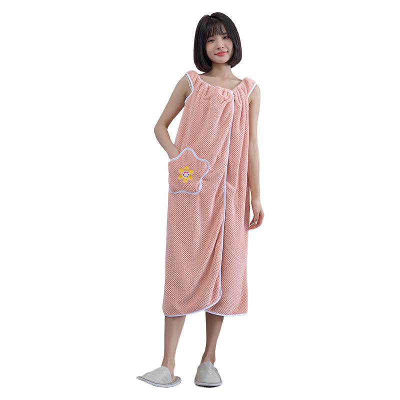 2023 Royal-Style Coral Fleece Bath Skirt: Absorbent, Non-Shedding, Soft, and Fashionable.