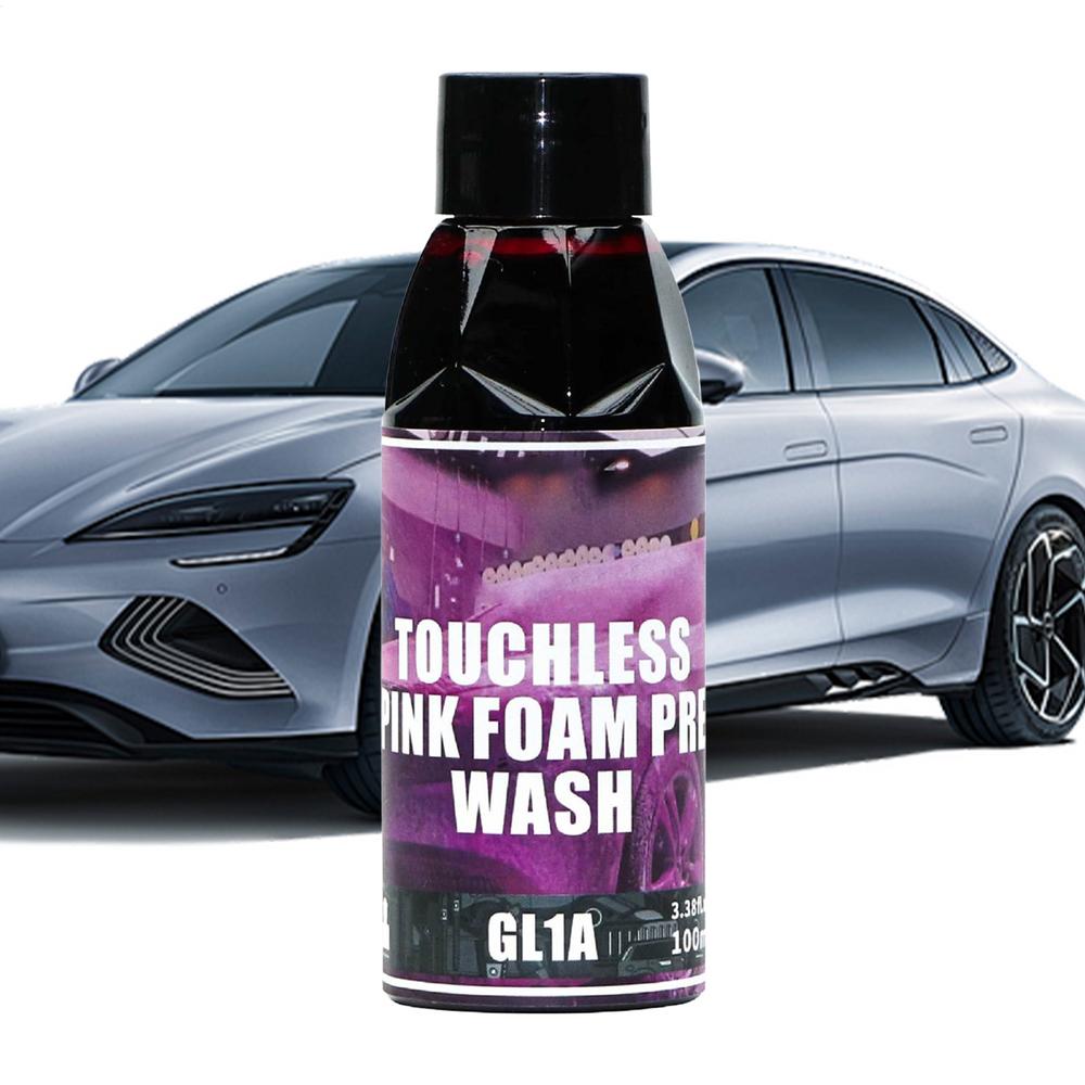 Pink Foaming Car Wash Soap Auto High Cleaning Foaming Soap Car Detailing and Cleaning Detergent Soap for Cars Trucks Motorcycles