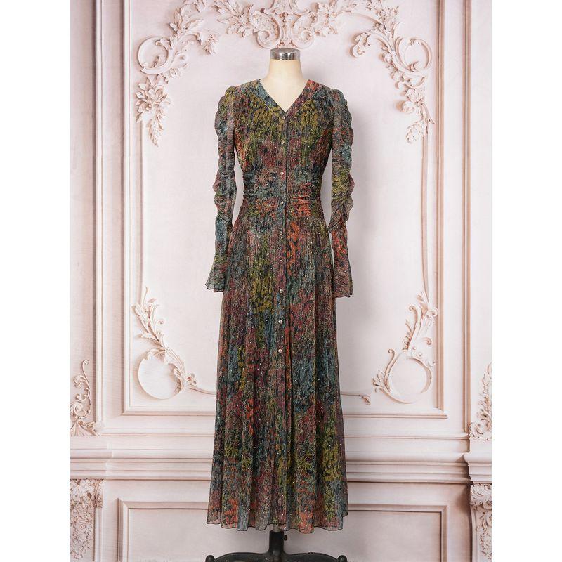 

Европа и Америка Трансграничный Модный Драпированный Ближний Восток Приталенный Стразы Вечернее Платье Кардиган на Пуговицах Расширяющееся Платье Длинное Платье Платье Платье Picture Color 2XL