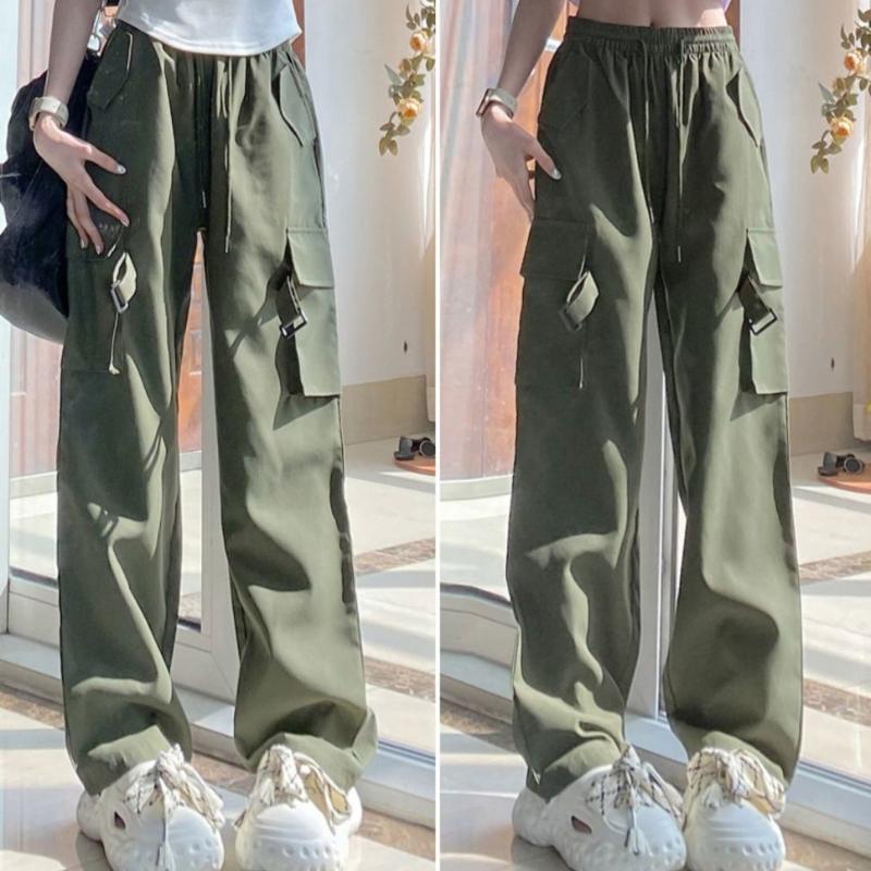Dámské Kapsáčové Kalhoty Volné Harajuku Y2K Rovné Kalhoty Americký Retro Hip Hop Ležérní Bf Široké Kalhoty
