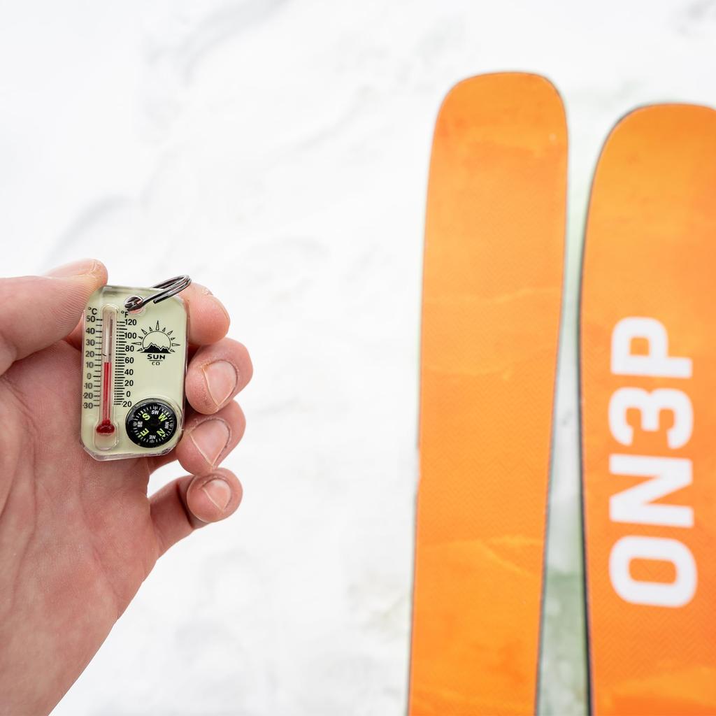 Sun Company LumaGage Zipper Pull Compass and Thermometer Outdoor Thermometer and Compass - Easy-to-Read