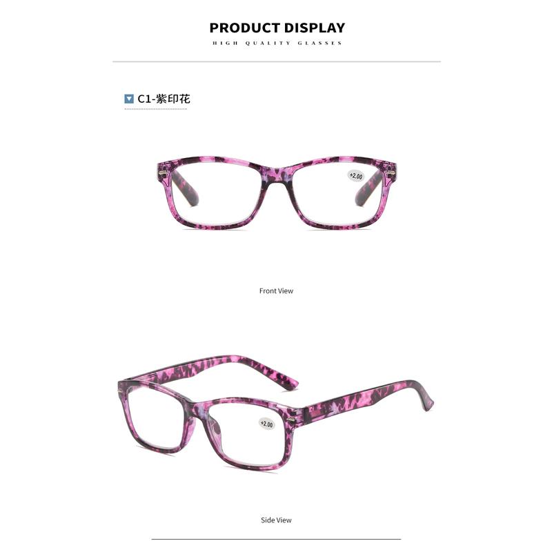 Green Flower Reading Glasses for Women Anti Blue Light Presbyopia Glasses Ultra Light Men Computer Glasses High-Definition +1.0