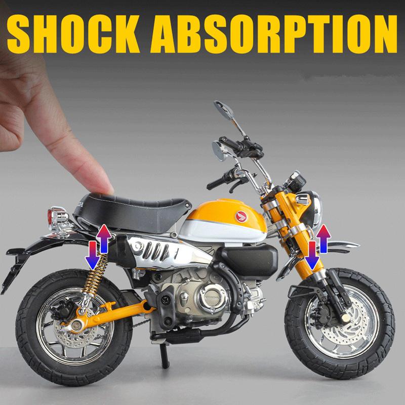 1/9 Honda Monkey 125 MINI Alloy Die Cast Motorcycle Model Toy Vehicle Collection Sound and Light Off Road Autocycle Toys Car