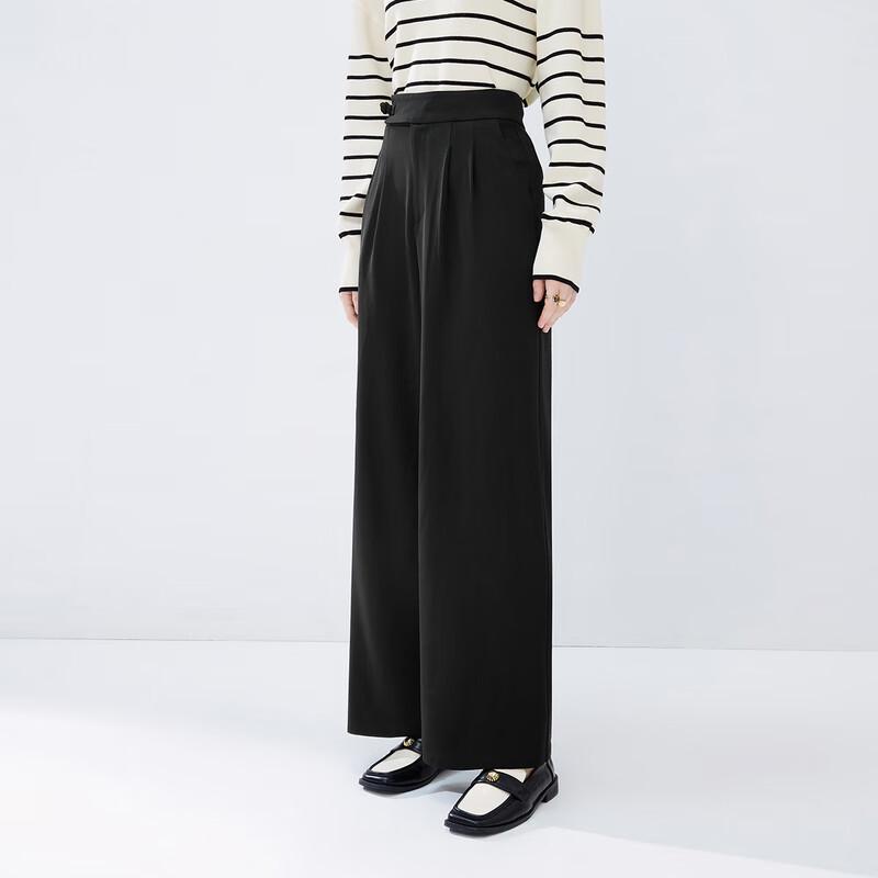 Qiusbiyiren Women's New Chinese Style Straight-Leg Casual Pants