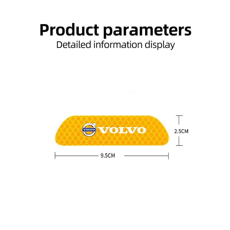 Auto Tür Reflektierender Aufkleber Nachtlicht Warnaufkleber Für Volvo XC90 V90 V60 XC60 V40 S80 S60 S90 C40 XC40 V70 XC70 C30 C70 EX90 FE3