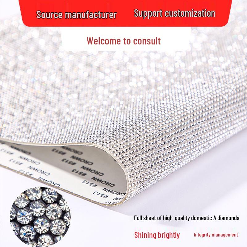 Adesivo Decorativo a Catena di Strass Autoadesivo