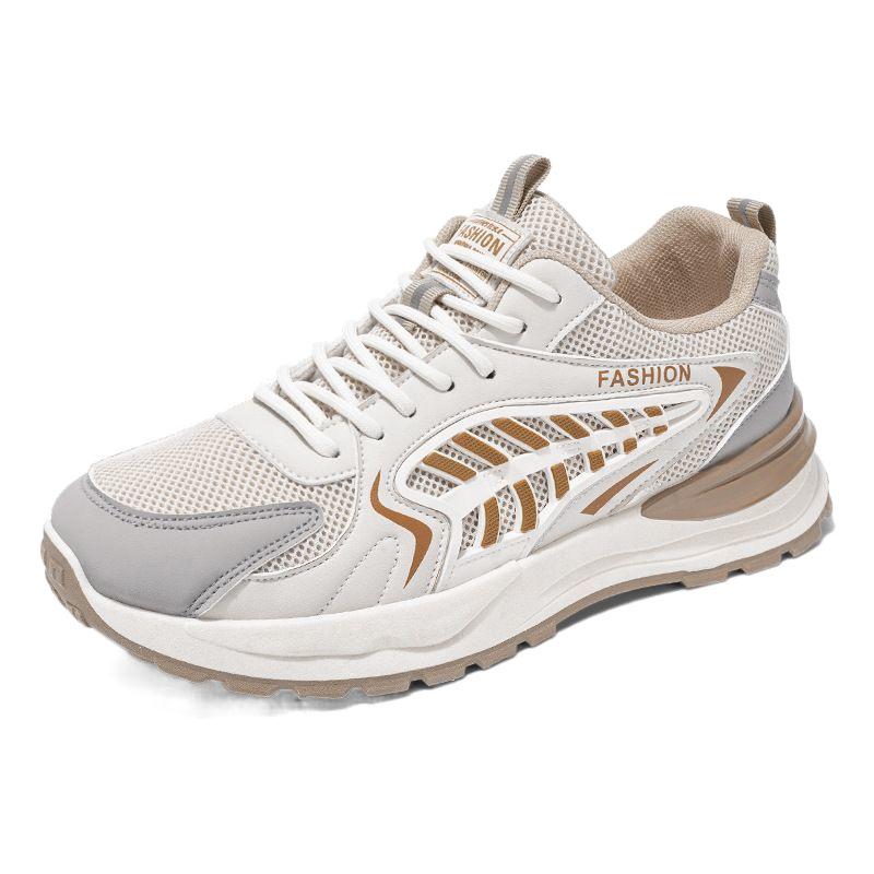 2025 New Men's Shoes Summer Mesh Breathable Student Running Leisure Sports Men's Heightening Forrest Gump Dad Trendy Shoes