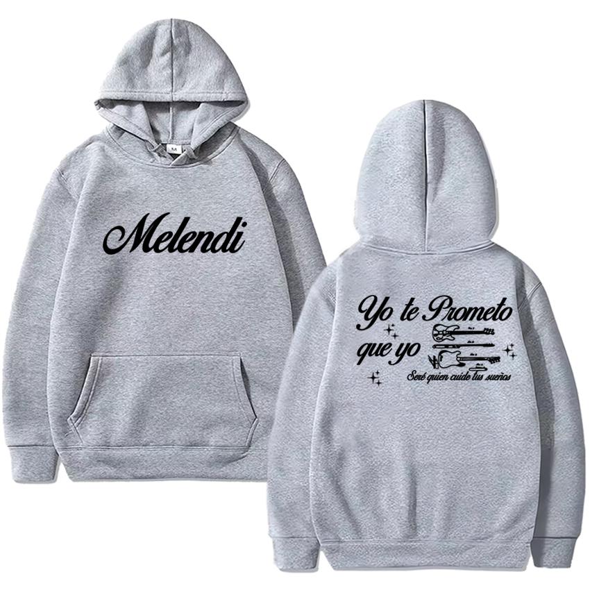 Hot Rapper Melendi Album Tour 2025 Double Sided Printed Streetwear New Men Women Vintage Hip Hop Hoodie Unisex Fleece Pullovers
