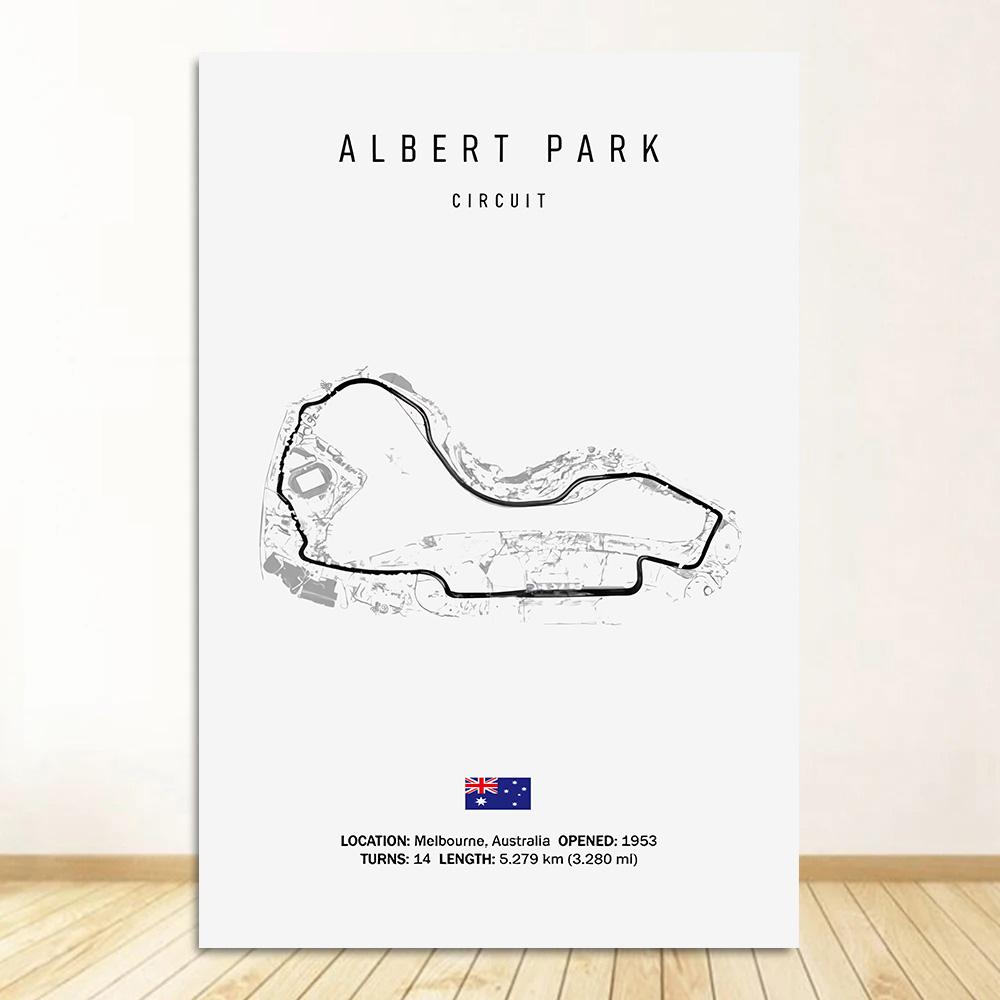 Classic Black And White Vintage Wall Art Formula 1 Imola Monaco Monza Circuit HD Oil On Canvas Posters And Home Decor Gifts