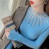 WTEMPO Women's Long Sleeve Sweater Fashion Knitwear Girl Soft Comfortable Knitting Tops Bottoming Shirts
