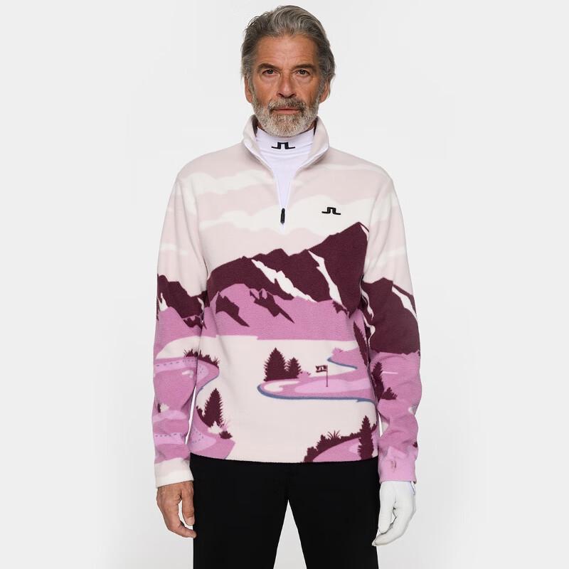 

J.Lindeberg Men s Printed Velour Golf Pullover Jacket L