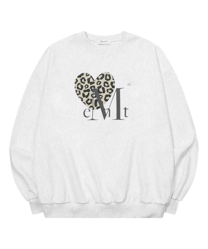 Mucent Sierra Leopard Heart Sweatshirt Unisex (2 Colors)