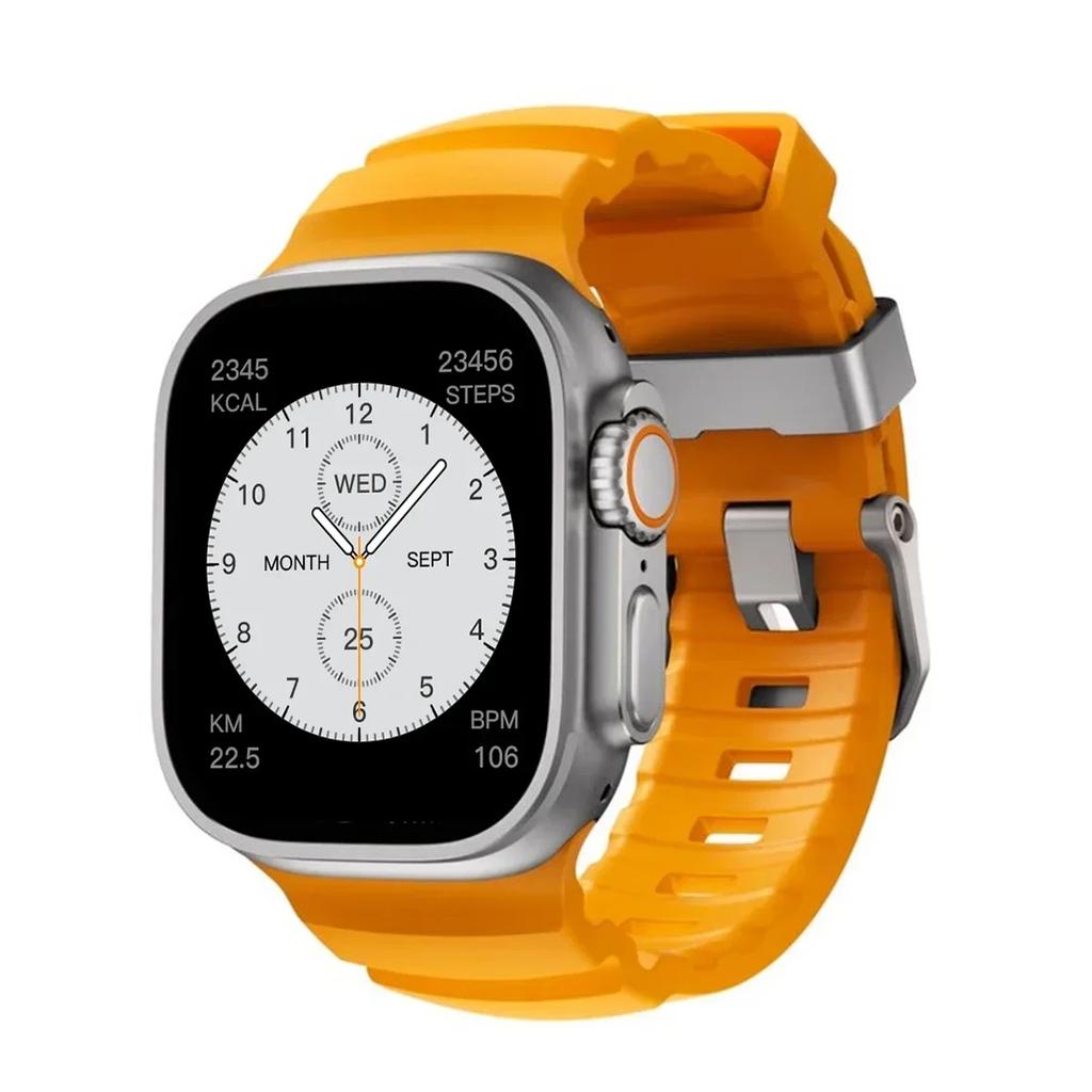 Szilikon szíj Apple Ultra 3 2 1 49MM-hez Sport szíj Iwatch Series 11 10 9 8 SE 3 46mm 45MM 41MM 44MM 42MM-hez Légáteresztő szíj