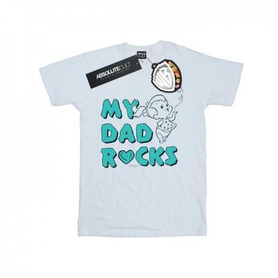 The Flintstones Womens/Ladies Pebbles My Dad Rocks Cotton Boyfriend T-Shirt