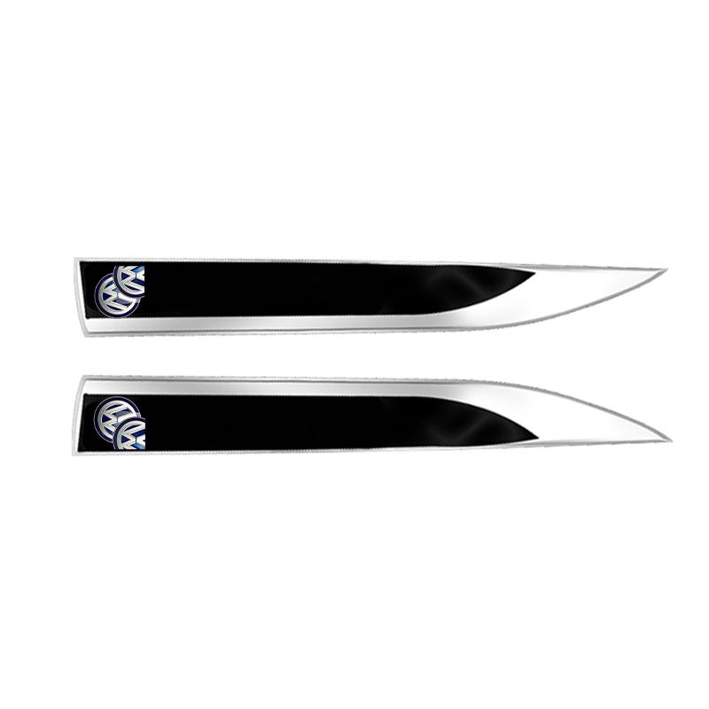 

2pcs 3D Metal Car Fender Side Wing Blade Badge Emblem Sticker For Volkswagen Polo Passat B5 B6 B7 T4 T5 Golf 4 5 6 Tiguan Jetta