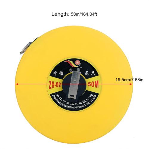 50m Tape Measure, Double-Sided Measuring Tape, Long Tape Measure, Retractable, Slim, for Surveying, Electrical Work, Sewing, and Crafts