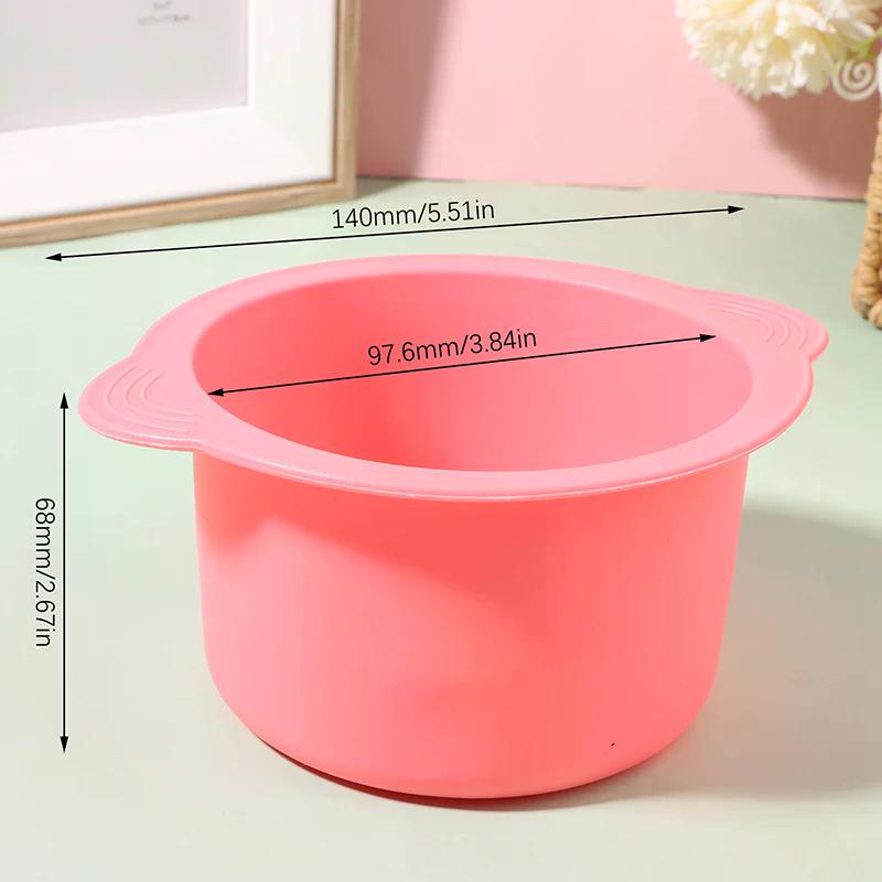 Wax Warmer Heat-resisting Replacement Silicone Bowls Hair Removal Wax  With Stirring Stick Non-Stick Pan Hair Removal Beauty