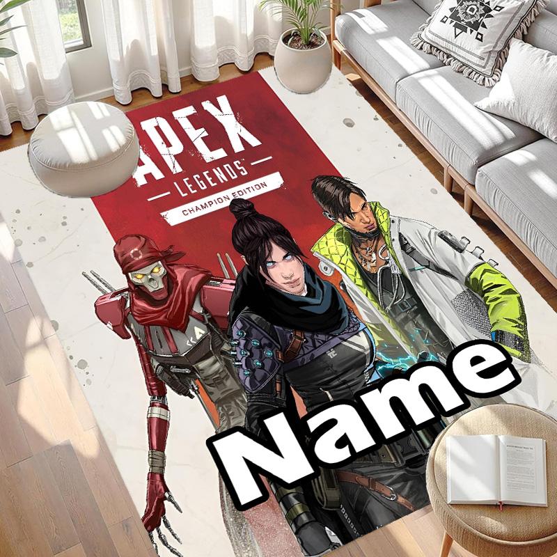 Custom Name Personalized Apex Legends Print Carpet, Versatile Home Decor Rug, for Playroom, Apartment, Balcony, Entryway, Hallway Gift