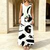 Women's Sleeveless Long Tank Dress,Abstract Art Collection Beach Vacation Dress Loose Fit,Lightweight & Breathable,Versatile for Daily & Holiday Wear