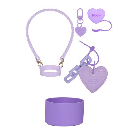 

Набір силіконових соломинок із 5 шт. для стаканів на 30/40 унцій Включає ремінці для ручок Аксесуари для чашок без BPA для пляшок Hydro H