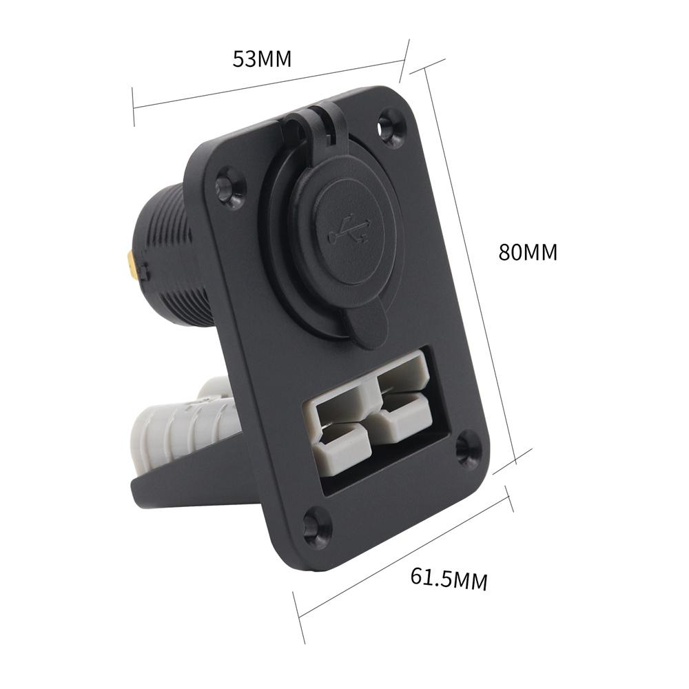 50 Amp Plug Dual USB Socket Flush Mount Recessed Plate