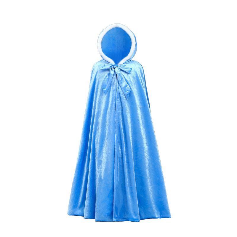 

Elsa Frozen Dress Up Cloak Cape Costume Christmas Mantle Girl Cosplay Party Xmas Blue,M