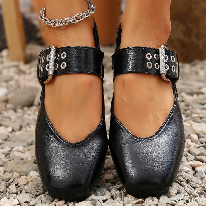 Retro Women's Single Shoes Spring New Buckle Flat Bottom Design Mary Jane Single Shoes Women Zapatos De Mujer Platform