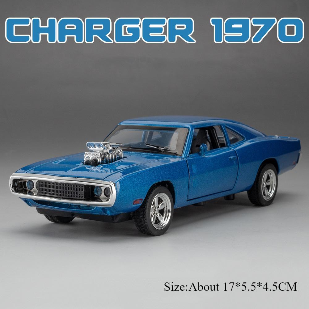 1:32 Eldorado Alloy Cars Ladegerät 1970 Diecast Modell Spielzeug Ton Licht Rückzugstür geöffnet Miniatur Sportwagen Sammlerstücke Geschenk