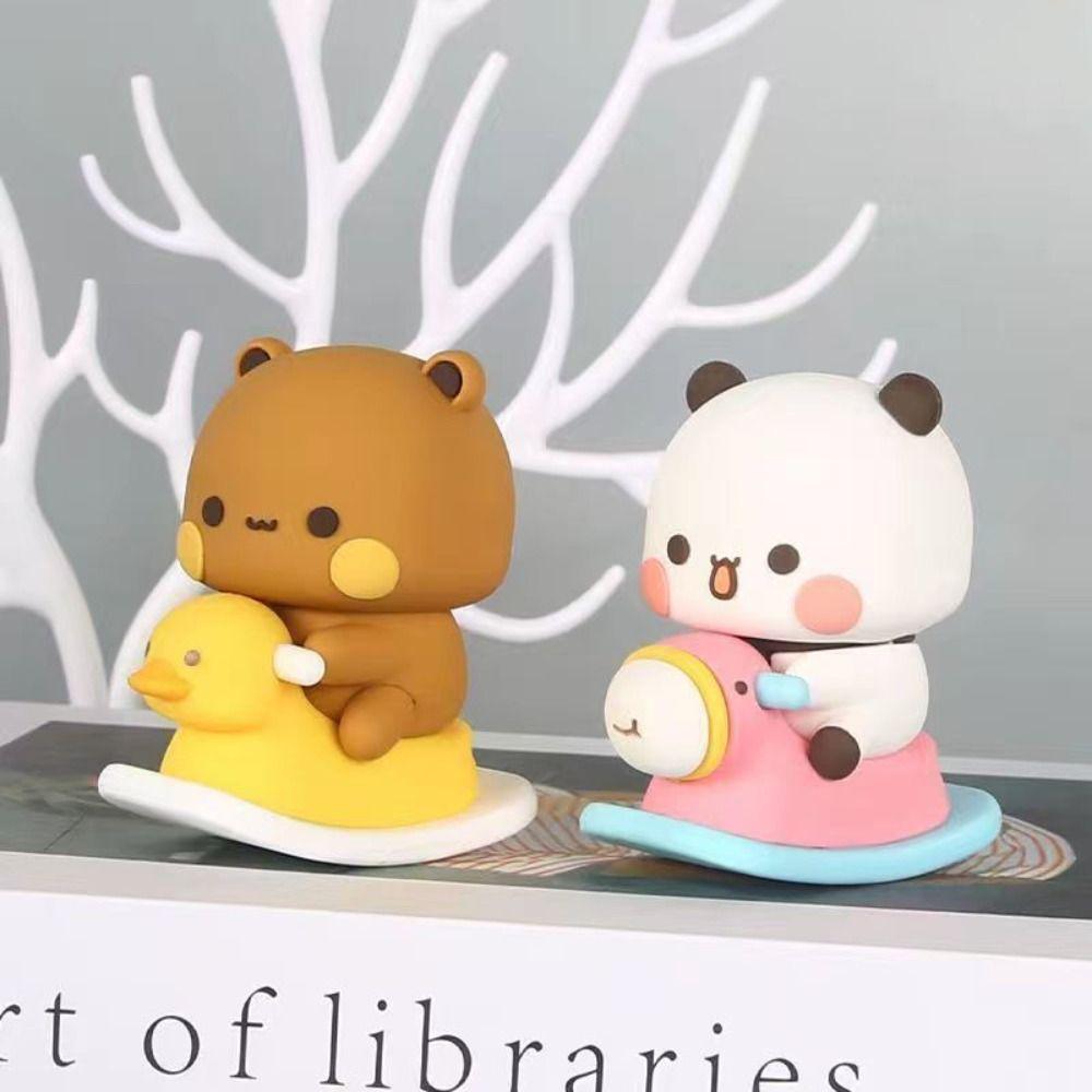 Cute Panda Bear Doll Cartoon Toy Doll Ornament Panda Bear Figure Model  Home Decor