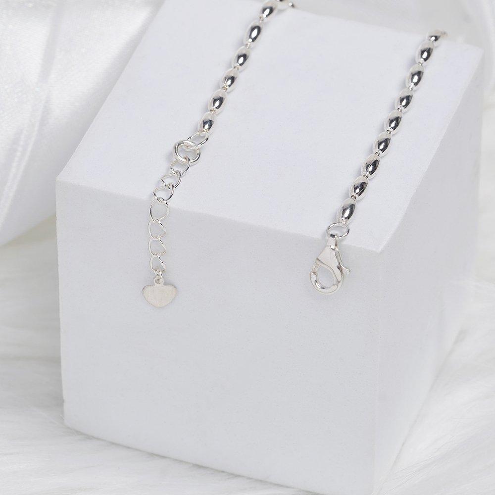 Silver 925 Egg Ball Bold Daily Women's Bracelet