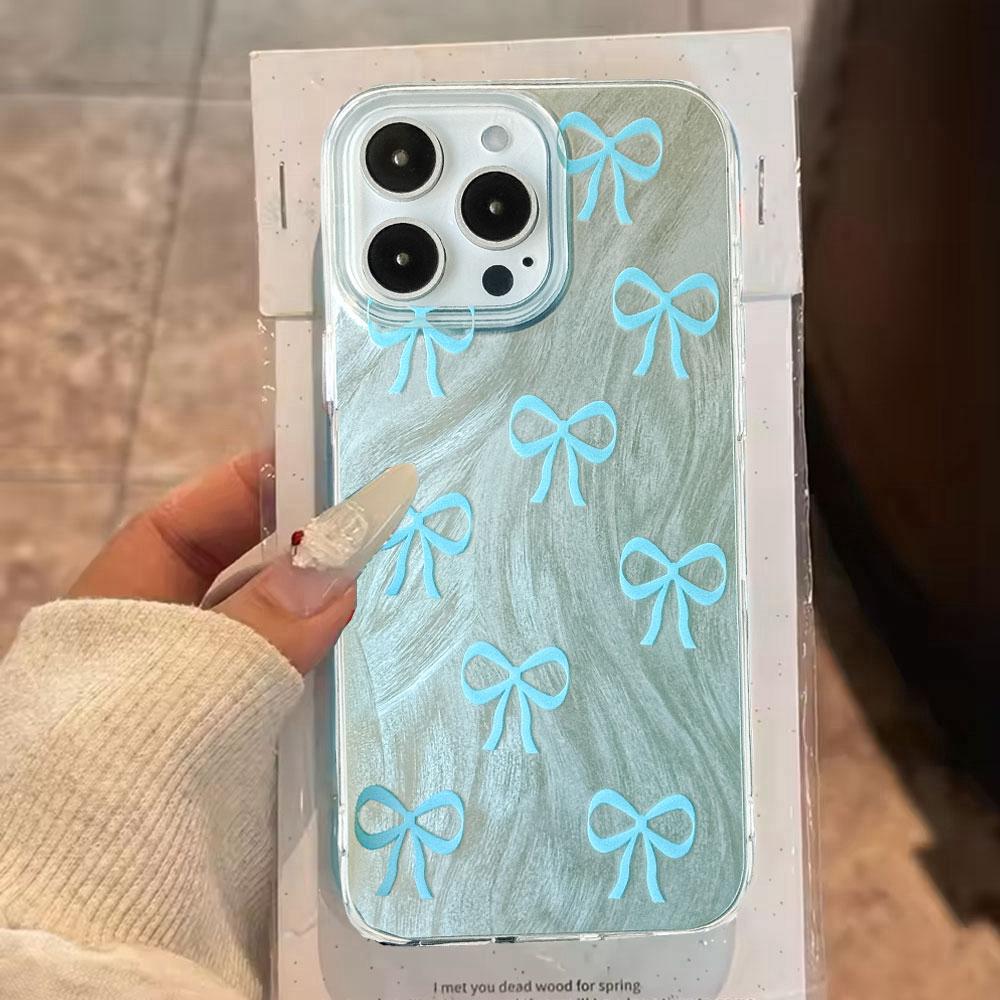 Blue Lucky Gradient Bow Phone Cases For Honor 400 200 Magic 7 Lite 200 Pro X9a X9c X8b X8a Silicone Couple Fundas Shell Cover