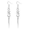 Gothic long fringed rivet pendant, ear hanging earrings, trendy thorn earrings