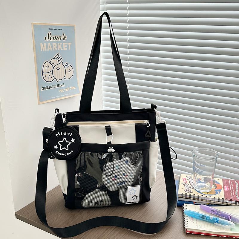 Children's Schoolbags First Grade Girl with High Looking Two Piece Backpack